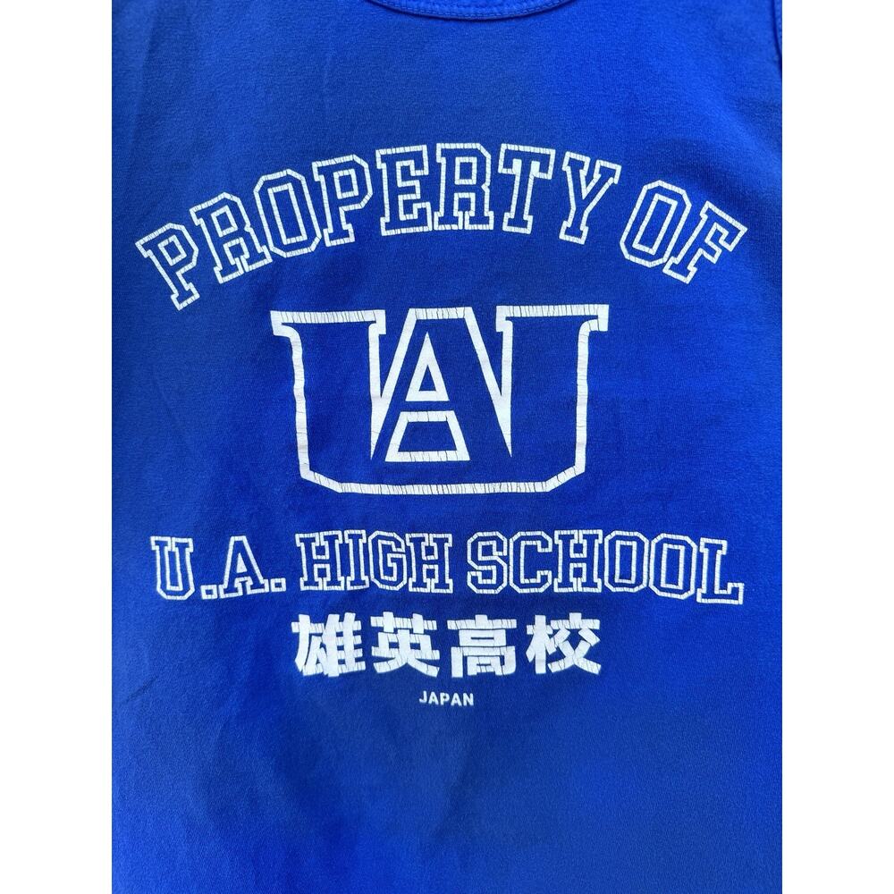 My Hero Academia Tank Top U.A. High School Anime T-Shirt M Men’s Blue Sleeveless